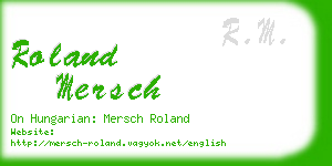 roland mersch business card